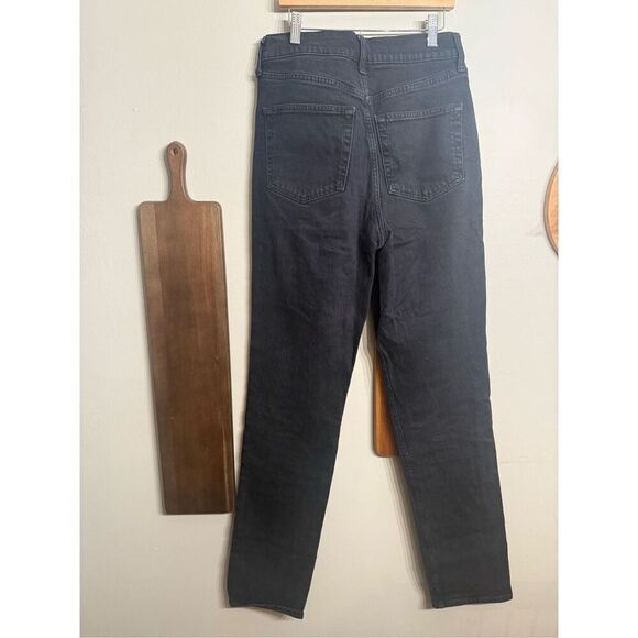 Gap black Denim soft black Sky High Straight Jeans Size 4 Tall - Picture 2 of 6